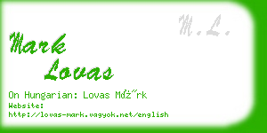 mark lovas business card